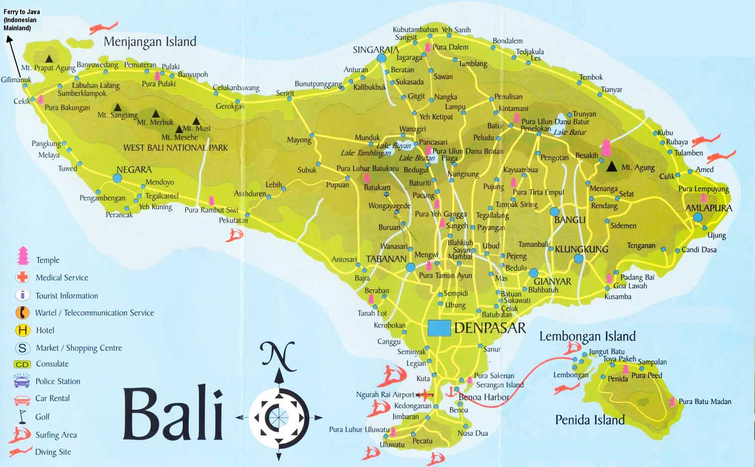 Bali Safest Driver Map Area Coverage
