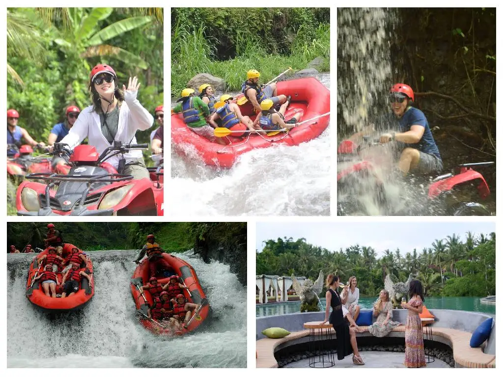 White Water Rafting at Telaga Waja River and ATV Jungle Ride