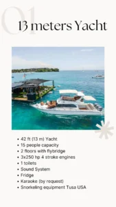 Private Boat Tour 13 Meters Yacht