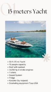 Private Boat Tour 15 Meters Yacht